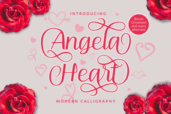 Angela Heart Font Review