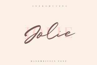 Jolie: A Script Font for Elegant Design