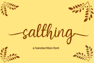 Salthing Font: Elegant Script for Creative Makers